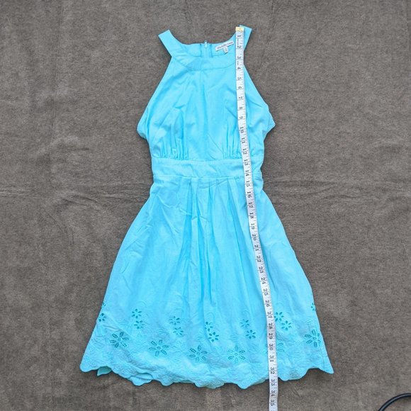Charlotte Russe Embroidered Blue Racerback Dress - Picture 8 of 10